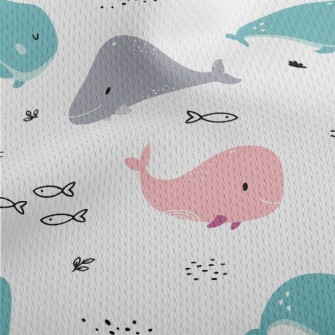 Cute Colorful Whale Athletic Mesh Flat Back
