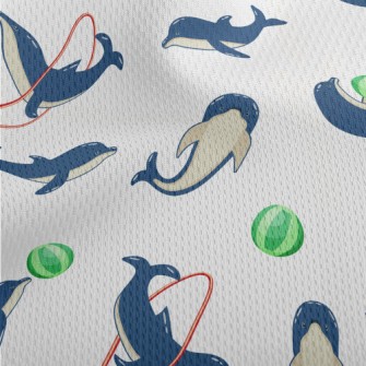 Cute Dolphin Show Athletic Mesh Flat Back