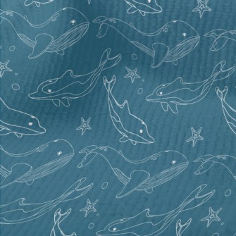 Whale Dolphin Line Illustratio Terry