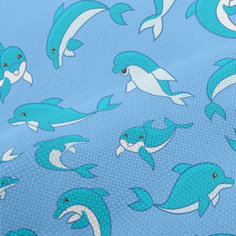 Happy Cartoon Dolphin Performance Linen