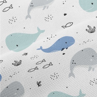 Smiling Whale Illustration Performance Linen