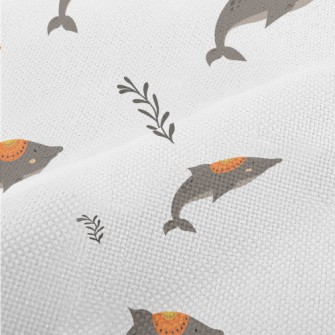 Hand Drawn Ethnic Dolphin Performance Linen