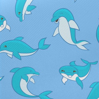 Happy Cartoon Dolphin Twill