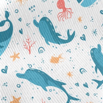 Cartoon Cute Whale Standard Corduroy