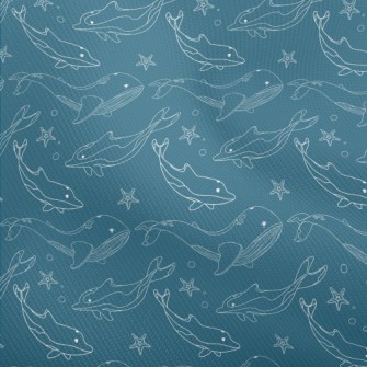 Whale Dolphin Line Illustratio Dobby