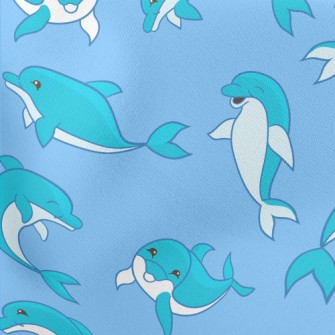 Happy Cartoon Dolphin Stretch Ponte