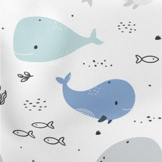 Smiling Whale Illustration Stretch Ponte