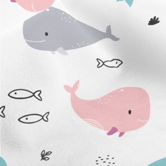 Cute Colorful Whale Micro Fleece