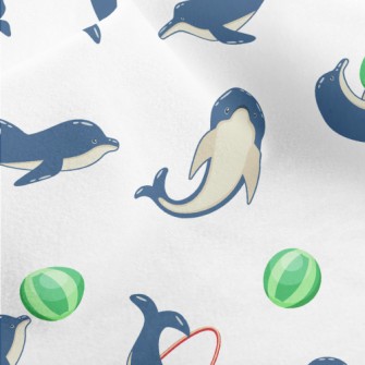 Cute Dolphin Show Micro Fleece