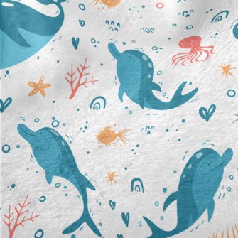 Cartoon Cute Whale Minky