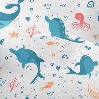 Cartoon Cute Whale Lightweight Performance Linen