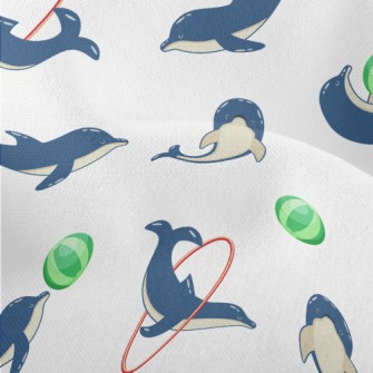 Cute Dolphin Show Lightweight Performance Linen