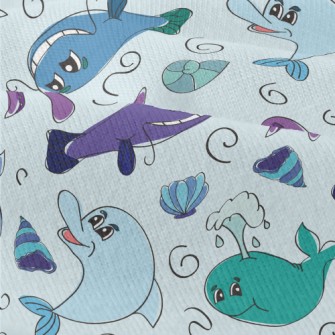 Marine Life Doodles Modern Jersey