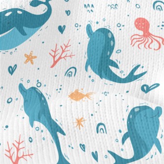 Cartoon Cute Whale Stretch Jersey