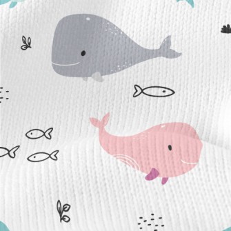 Cute Colorful Whale Stretch Jersey