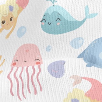 Mermaid And Happy Friends Stretch Jersey