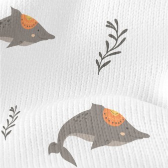 Hand Drawn Ethnic Dolphin Stretch Jersey