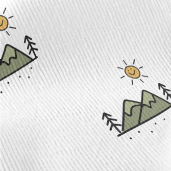Hand Drawn Mountains And Sun Standard Corduroy