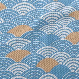 Japanese Wave Pattern Birdseye Piqué