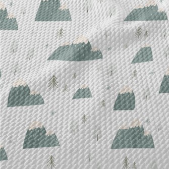 Winter Hills And Woods Birdseye Piqué