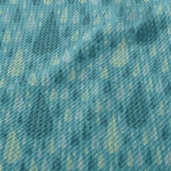 Ethnic Pattern Water Drops Birdseye Piqué