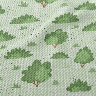 Bushes And Trees Birdseye Piqué