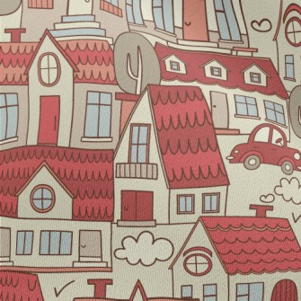 Red Roof Town Chiffon