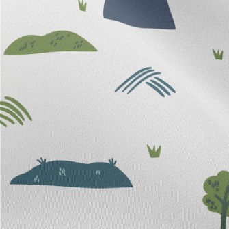 Lovely Hills And Forests Chiffon