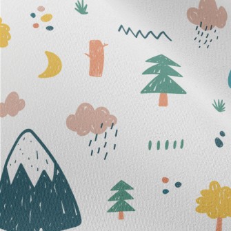 Nature Children&#39;s Graffiti Chiffon