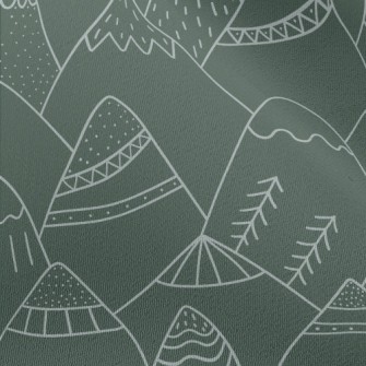 Nordic Style Hand-painted Moun Chiffon