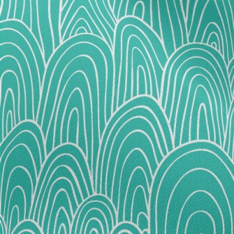 Artistic Hand Drawn Hills Chiffon