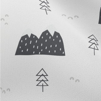Lovely Winter Snow Mountains Chiffon