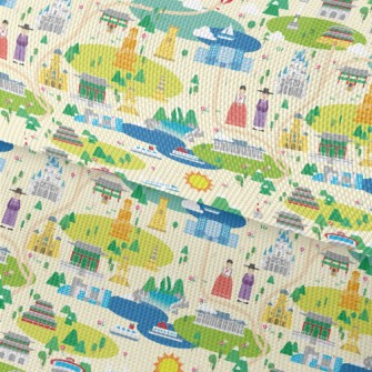 South Korea Tourist Map Waterproof Oxford