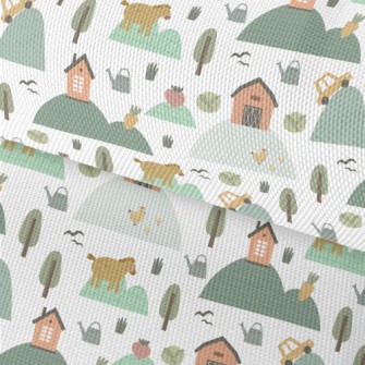 Cartoon Alpine Ranch Waterproof Oxford