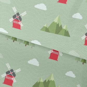 Cute Farm Windmill Waterproof Oxford