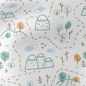 Hills And Trees Graffiti Waterproof Canvas