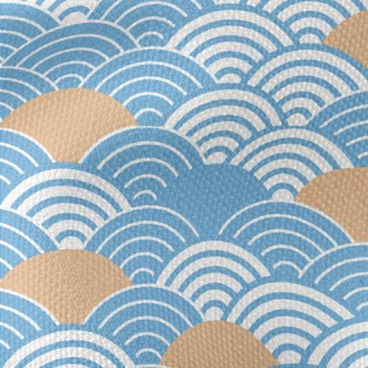 Japanese Wave Pattern Waterproof Canvas