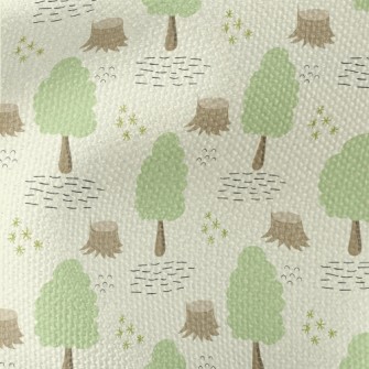 Hand Drawn Cartoon Forest Waterproof Canvas