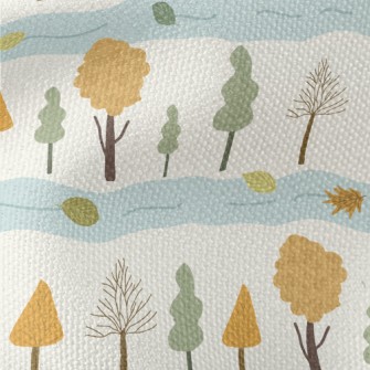 Autumn Forest And River Waterproof Canvas