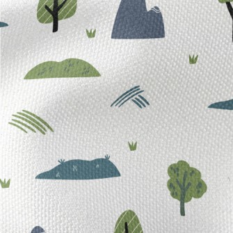 Lovely Hills And Forests Waterproof Canvas