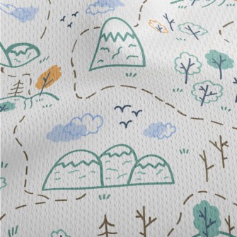 Hills And Trees Graffiti Athletic Mesh Flat Back