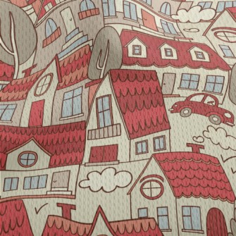 Red Roof Town Athletic Mesh Flat Back