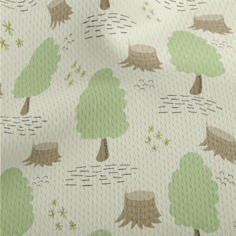 Hand Drawn Cartoon Forest Athletic Mesh Flat Back