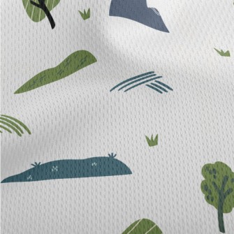 Lovely Hills And Forests Athletic Mesh Flat Back