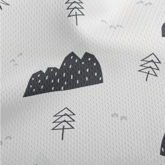 Lovely Winter Snow Mountains Athletic Mesh Flat Back