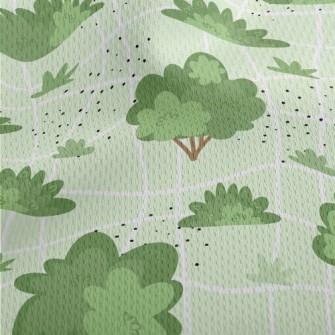 Bushes And Trees Athletic Mesh Flat Back