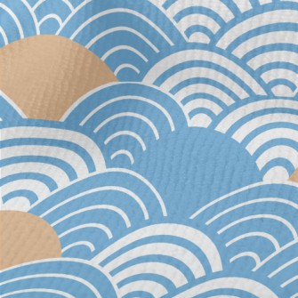 Japanese Wave Pattern Terry
