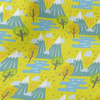 Cute Cartoon Mountains Terry