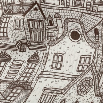 Hand Drawn Village Buildings Terry
