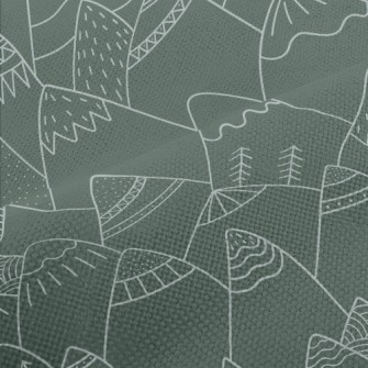 Nordic Style Hand-painted Moun Performance Linen